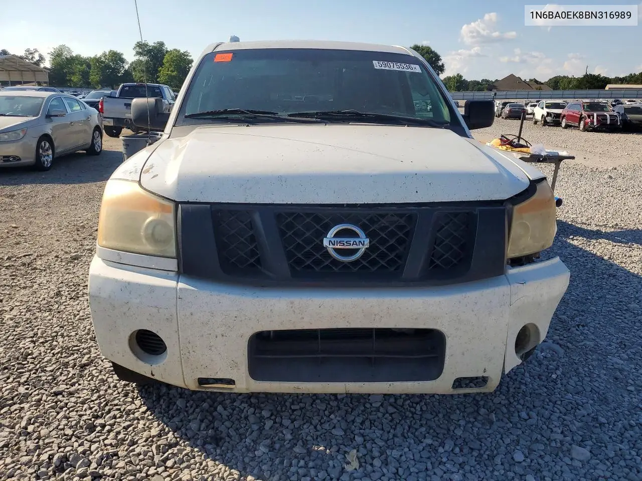 2011 Nissan Titan S VIN: 1N6BA0EK8BN316989 Lot: 59075536
