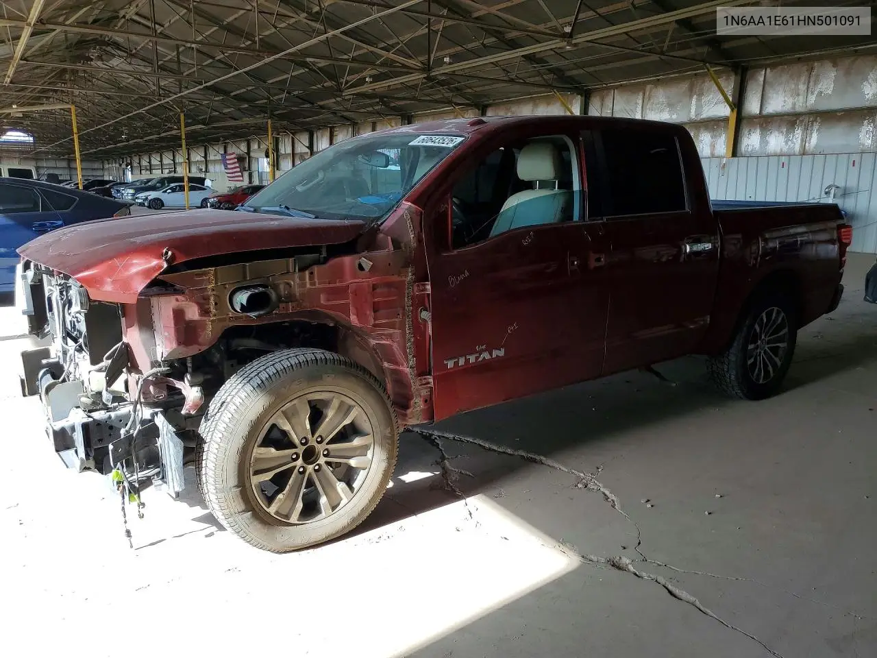 2017 Nissan Titan Sl VIN: 1N6AA1E61HN501091 Lot: 60643526