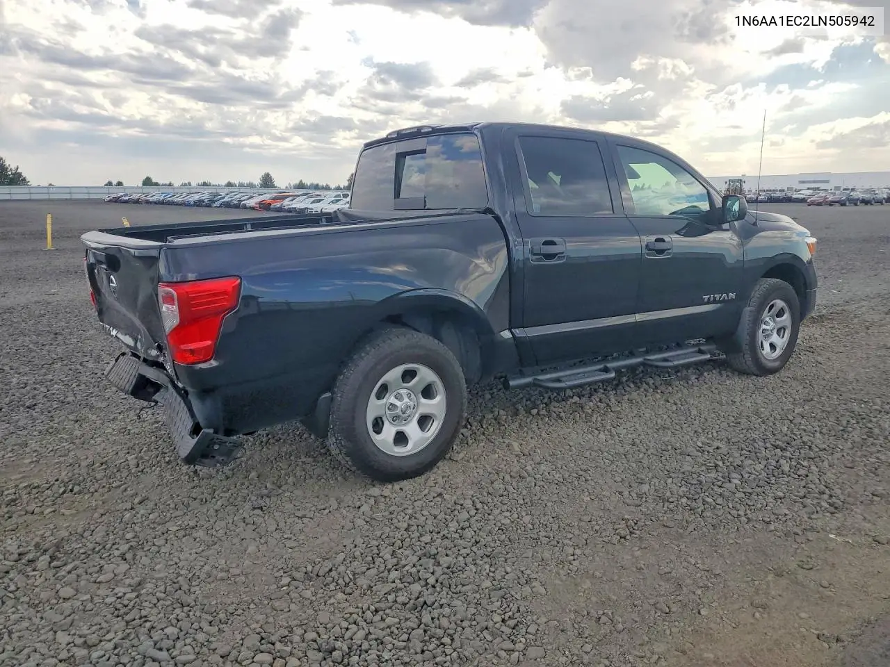 2020 Nissan Titan S VIN: 1N6AA1EC2LN505942 Lot: 61393016