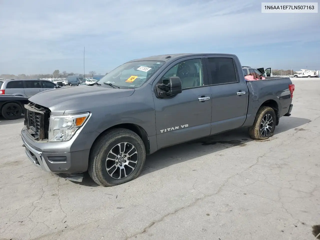 2020 Nissan Titan Sv 2Wd V8 Crew Cab 5.6L VIN: 1N6AA1EF7LN507163 Lot: 92375065