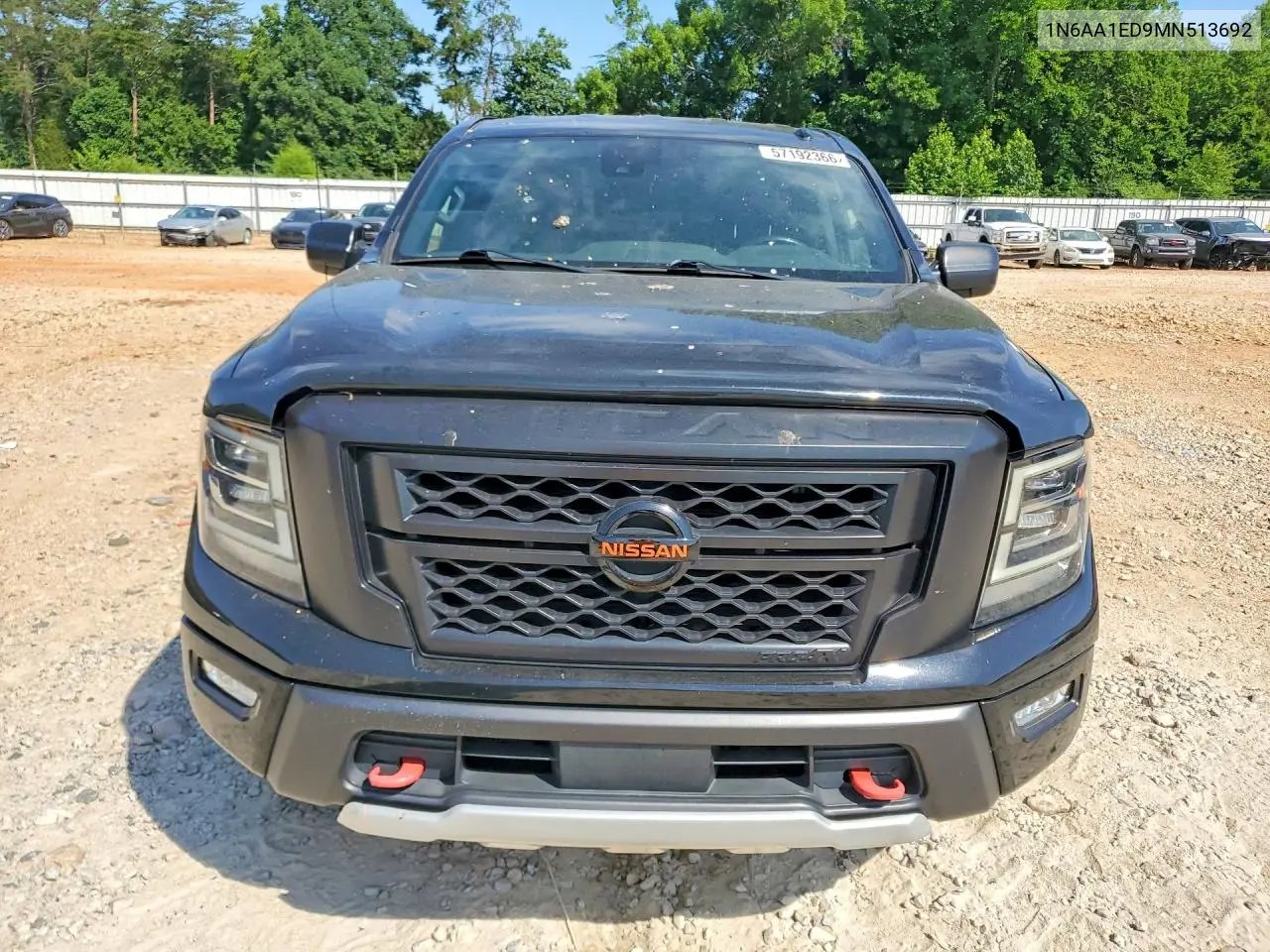 2021 Nissan Titan Pro-4X VIN: 1N6AA1ED9MN513692 Lot: 57192366