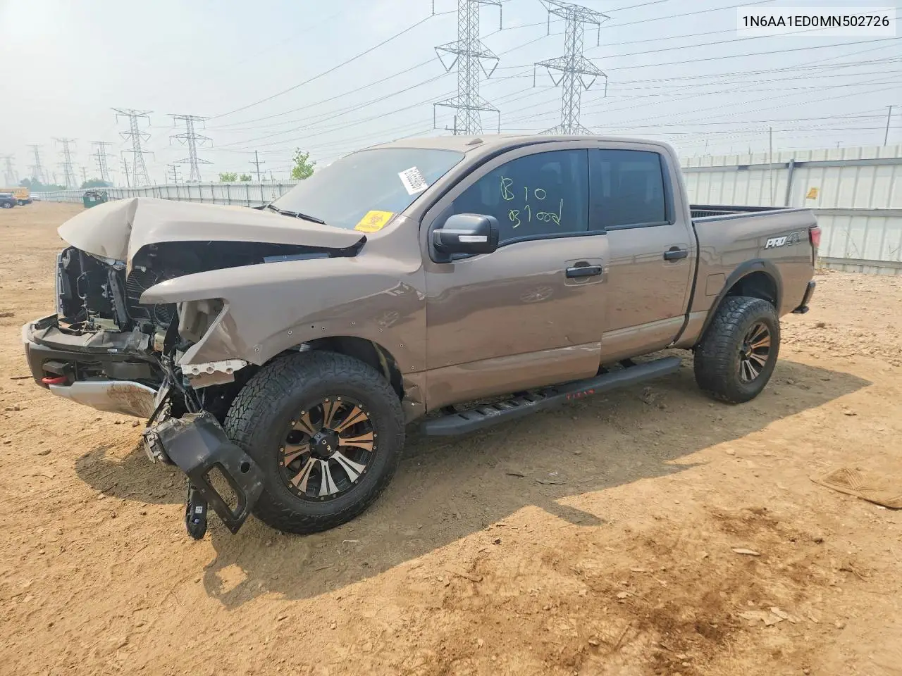 2021 Nissan Titan Pro-4X VIN: 1N6AA1ED0MN502726 Lot: 61353906