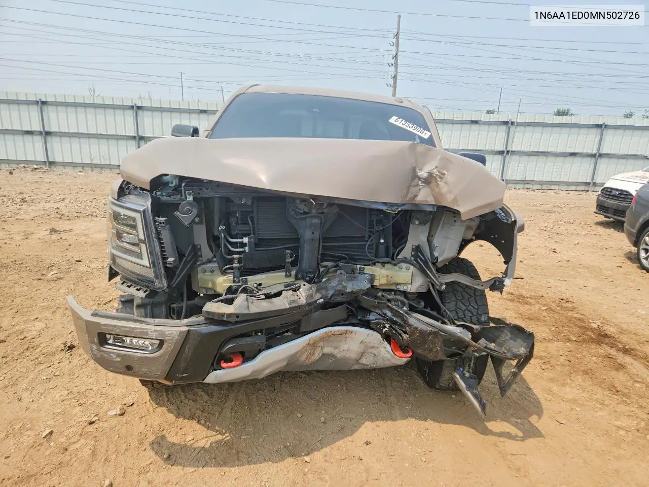 2021 Nissan Titan Pro-4X VIN: 1N6AA1ED0MN502726 Lot: 61353906