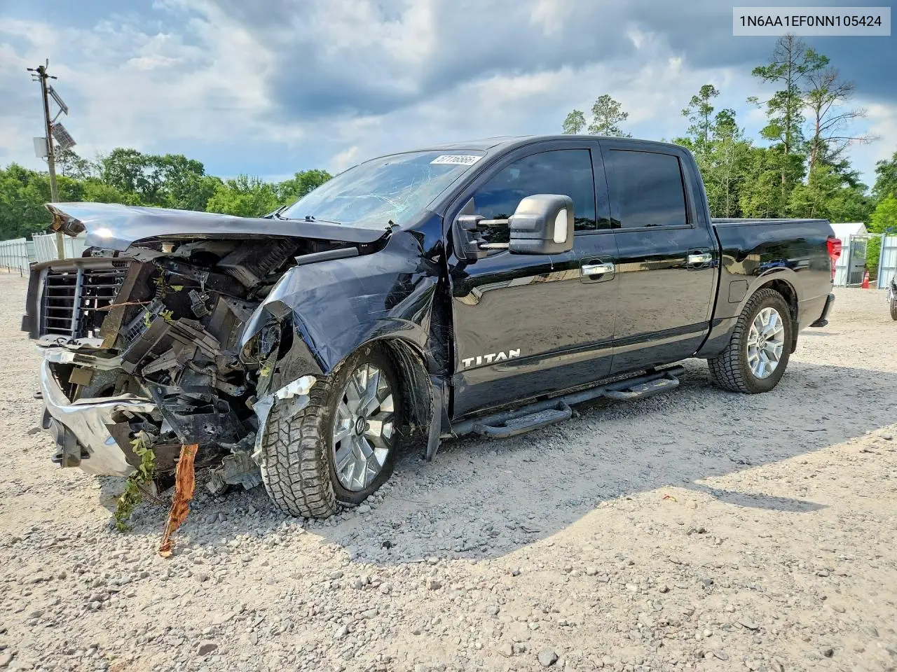 2022 Nissan Titan Sv VIN: 1N6AA1EF0NN105424 Lot: 57116566