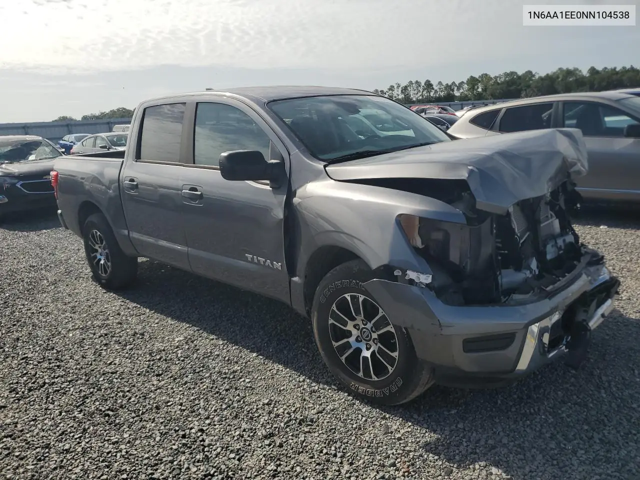 2022 Nissan Ftr VIN: 1N6AA1EE0NN104538 Lot: 61172776