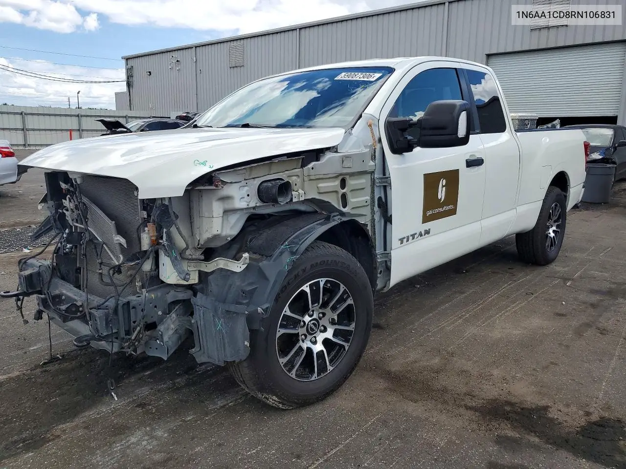 2024 Nissan Titan Sv VIN: 1N6AA1CD8RN106831 Lot: 59087306