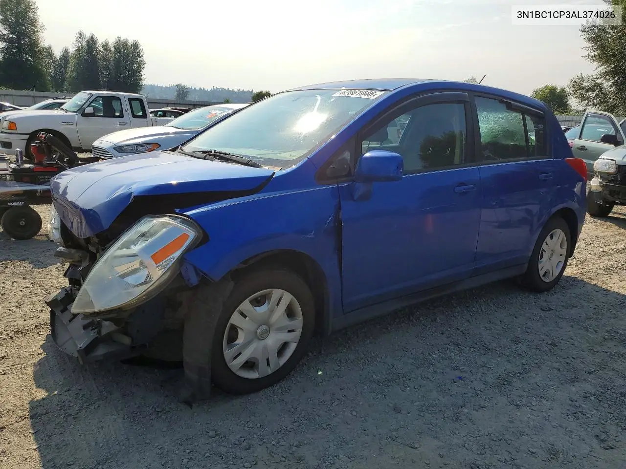 2010 Nissan Versa 1.8 S VIN: 3N1BC1CP3AL374026 Lot: 62061046