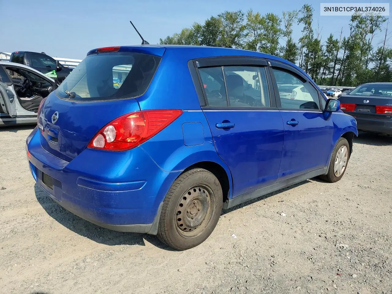 2010 Nissan Versa 1.8 S VIN: 3N1BC1CP3AL374026 Lot: 62061046