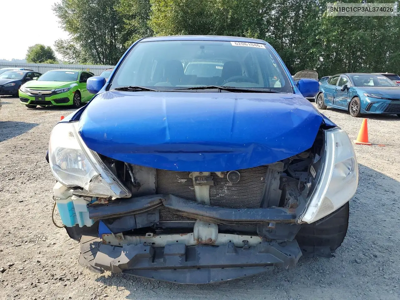 2010 Nissan Versa 1.8 S VIN: 3N1BC1CP3AL374026 Lot: 62061046