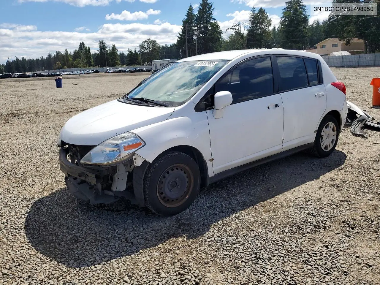 2011 Nissan Versa S/Sl VIN: 3N1BC1CP7BL498950 Lot: 61437966