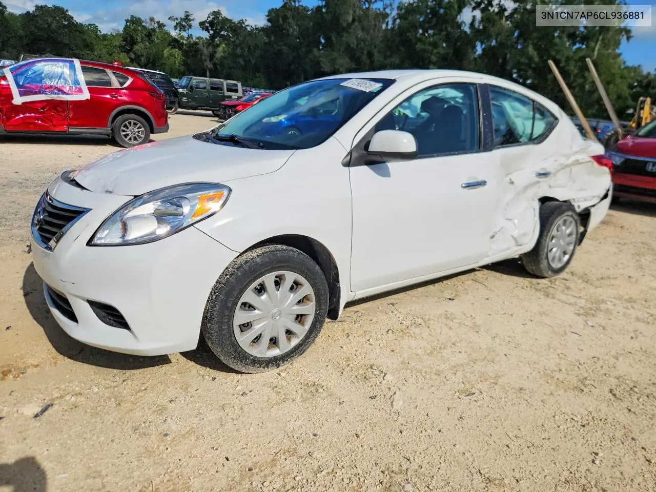 2012 Nissan Versa 1.6 S VIN: 3N1CN7AP6CL936881 Lot: 61298516