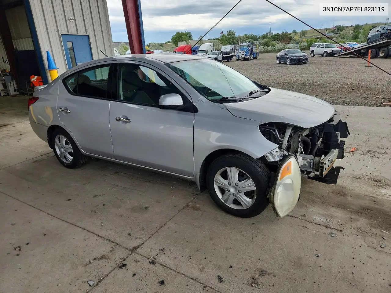 2014 Nissan Versa 1.6 S VIN: 3N1CN7AP7EL823119 Lot: 56502416