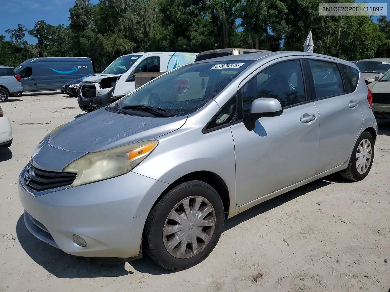 2014 Nissan Versa Note S VIN: 3N1CE2CP0EL411897 Lot: 57690676