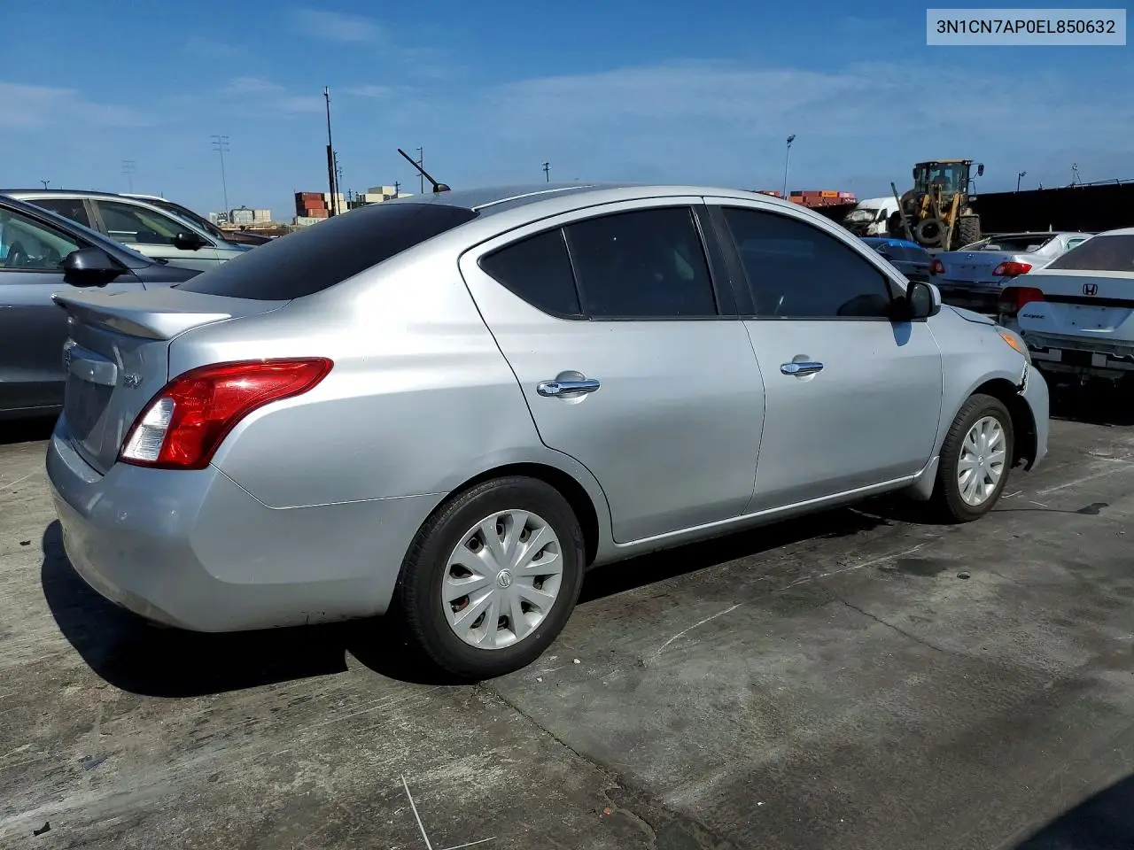 2014 Nissan Versa 1.6 S VIN: 3N1CN7AP0EL850632 Lot: 61578576