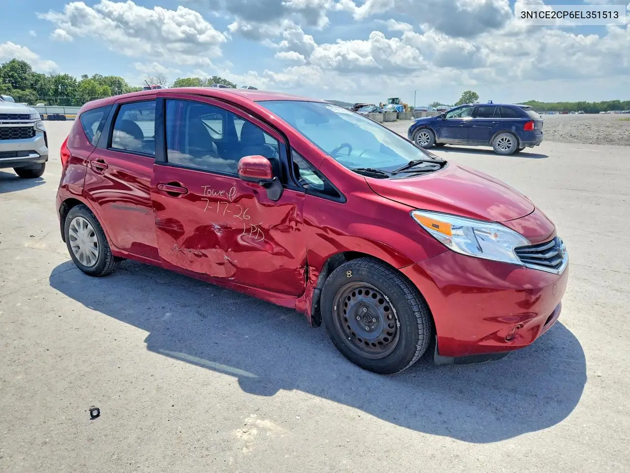 2014 Nissan Versa Note Sv VIN: 3N1CE2CP6EL351513 Lot: 61975086