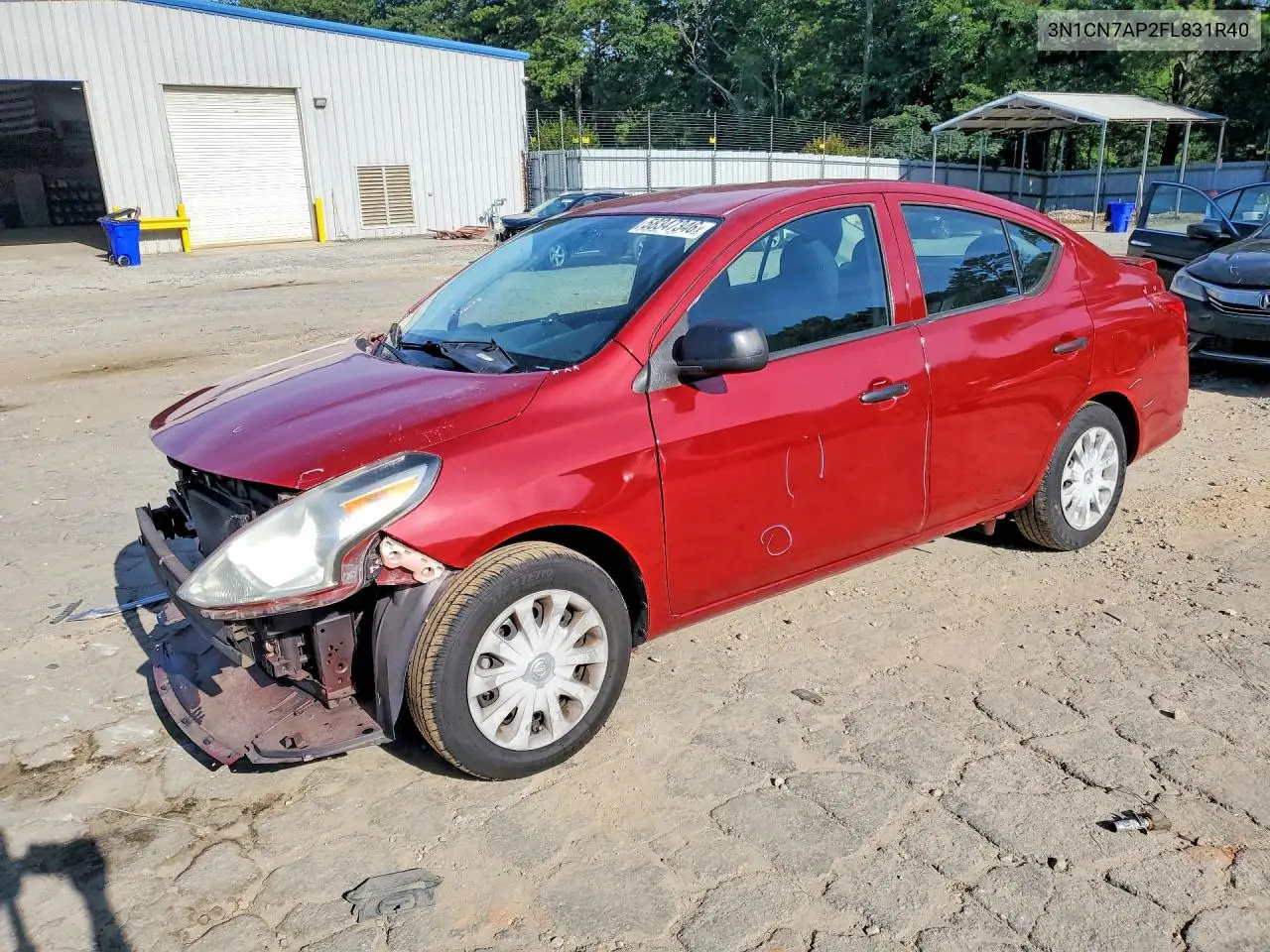 2015 Nissan Versa 1.6 S VIN: 3N1CN7AP2FL831R40 Lot: 58347346