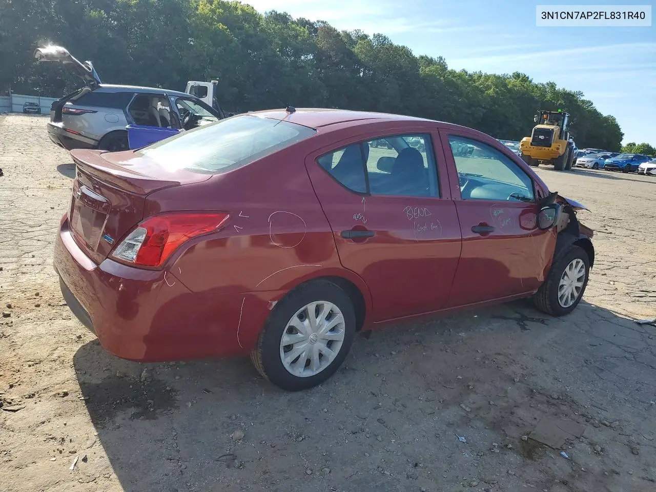 2015 Nissan Versa 1.6 S VIN: 3N1CN7AP2FL831R40 Lot: 58347346