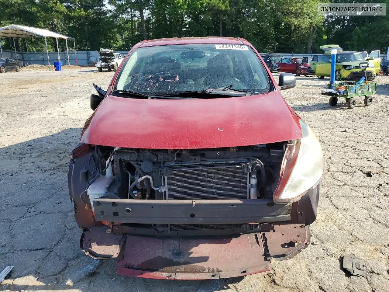 2015 Nissan Versa 1.6 S VIN: 3N1CN7AP2FL831R40 Lot: 58347346