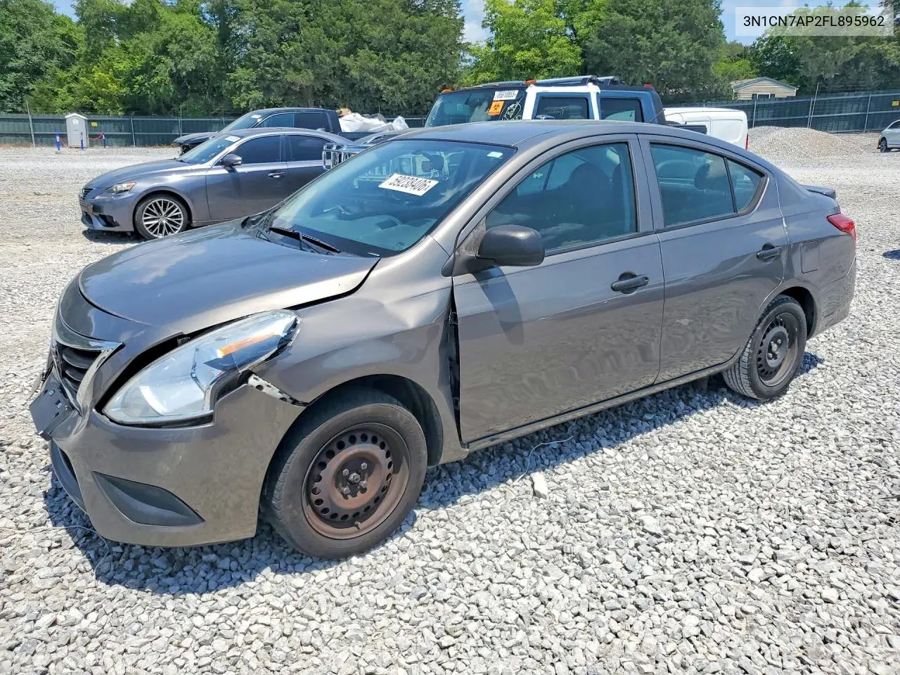2015 Nissan Versa 1.6 S Plus VIN: 3N1CN7AP2FL895962 Lot: 59238406