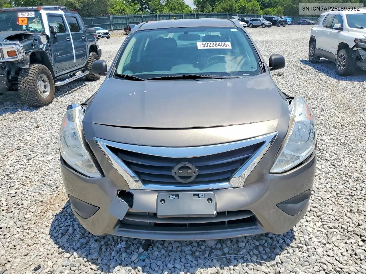 2015 Nissan Versa 1.6 S Plus VIN: 3N1CN7AP2FL895962 Lot: 59238406