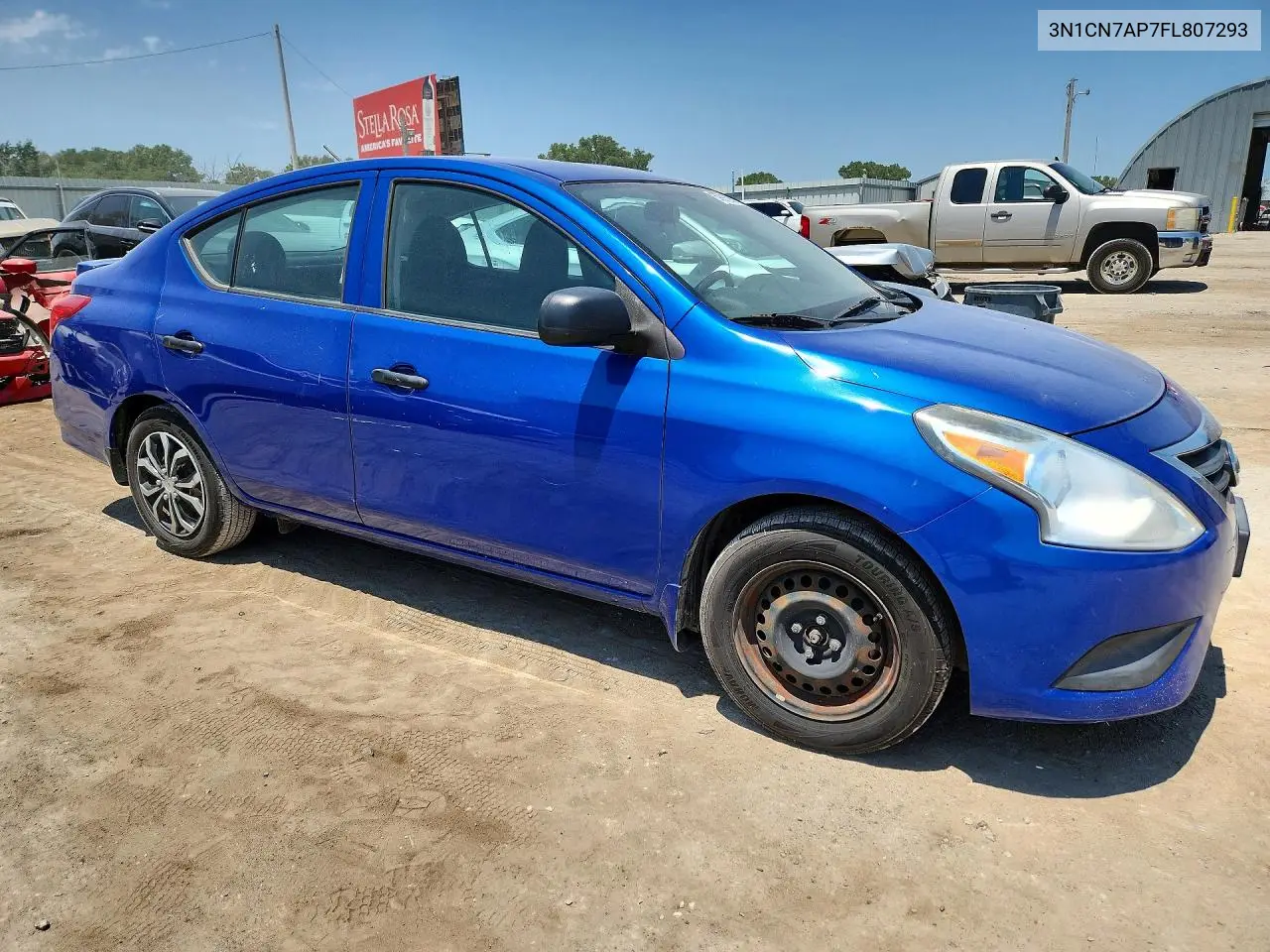 2015 Nissan Versa 1.6 S Plus VIN: 3N1CN7AP7FL807293 Lot: 59913916