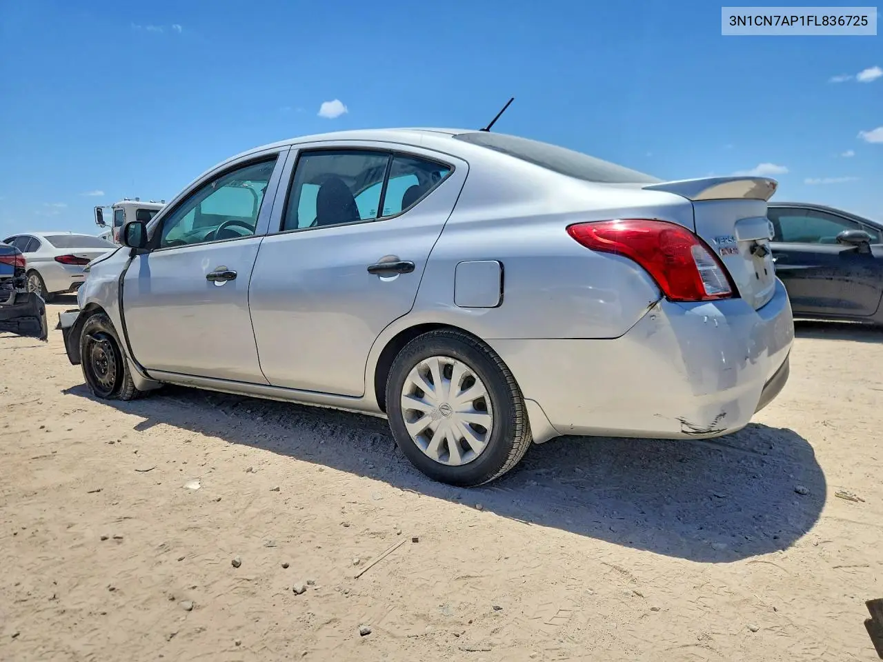 2015 Nissan Versa 1.6 S Plus VIN: 3N1CN7AP1FL836725 Lot: 60139786