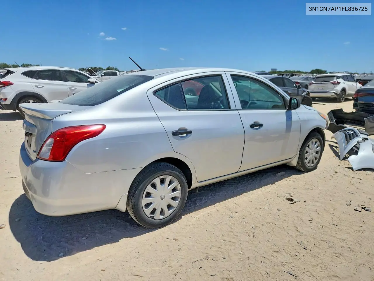 2015 Nissan Versa 1.6 S Plus VIN: 3N1CN7AP1FL836725 Lot: 60139786