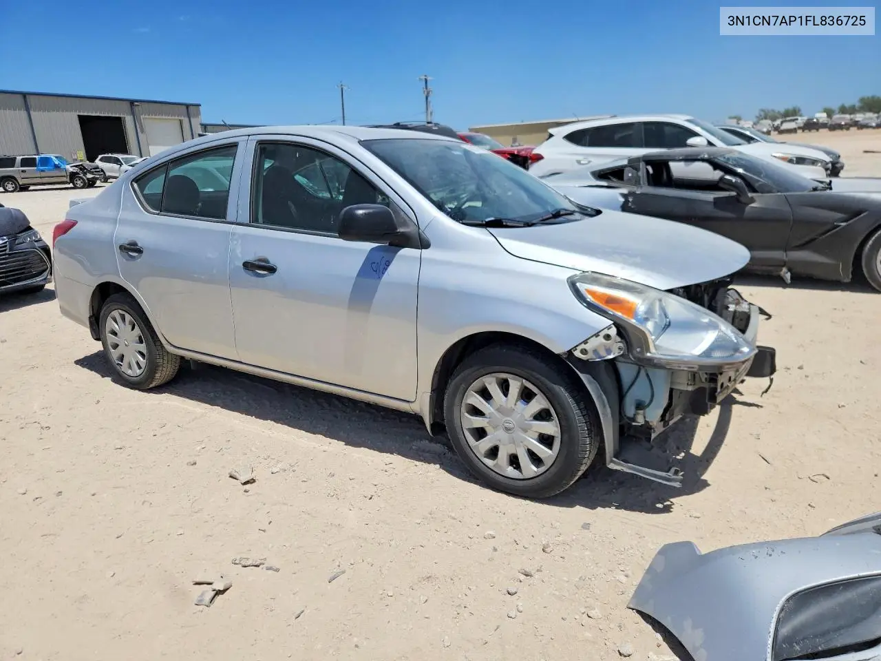 2015 Nissan Versa 1.6 S Plus VIN: 3N1CN7AP1FL836725 Lot: 60139786