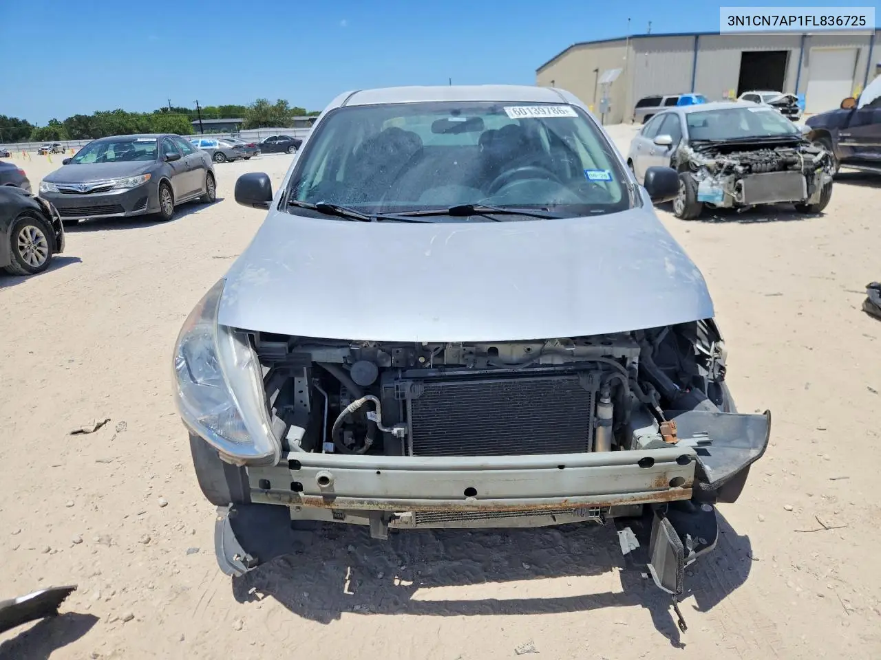 2015 Nissan Versa 1.6 S Plus VIN: 3N1CN7AP1FL836725 Lot: 60139786