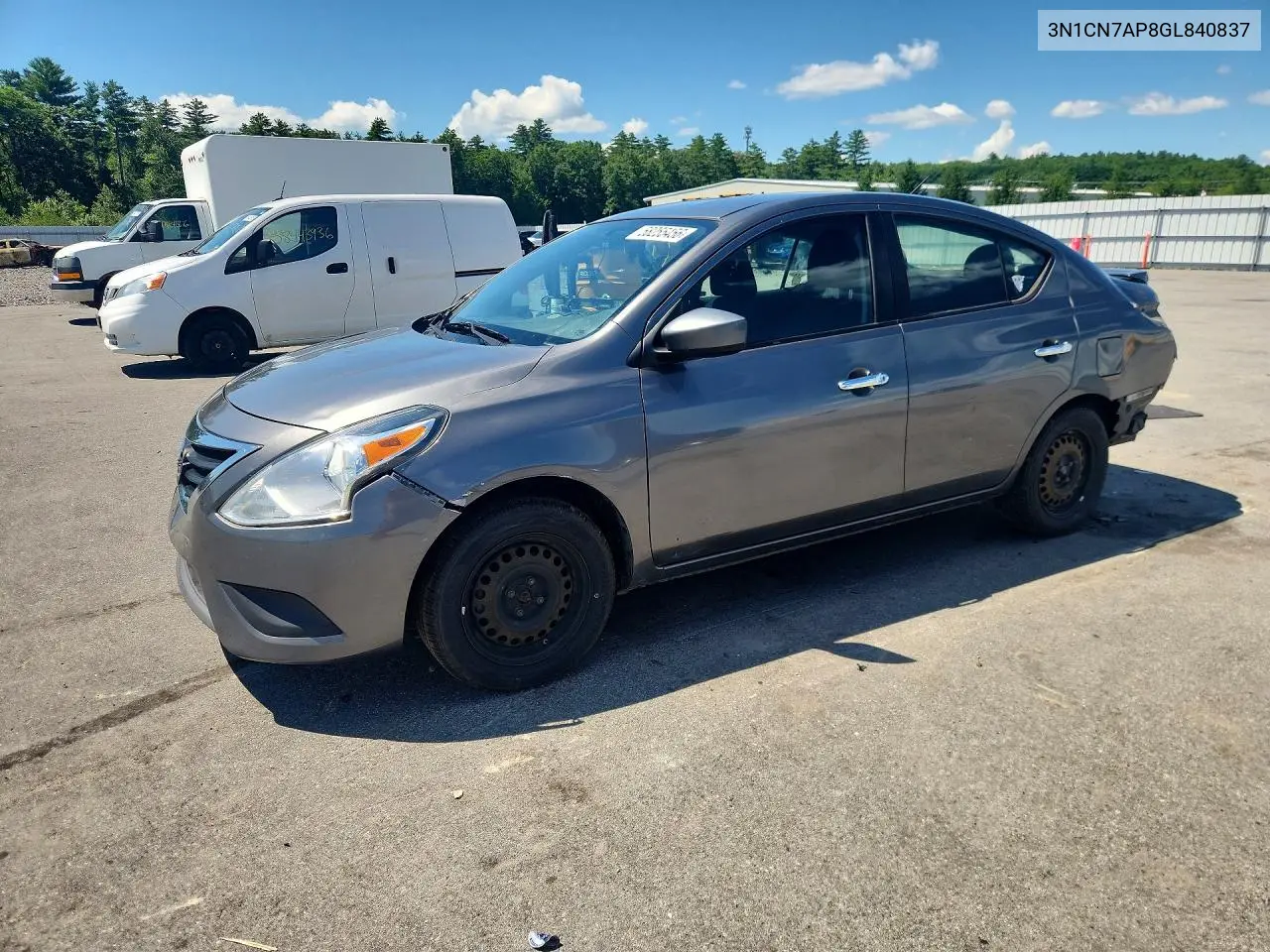 2016 Nissan Versa 1.6 Sv VIN: 3N1CN7AP8GL840837 Lot: 58255456