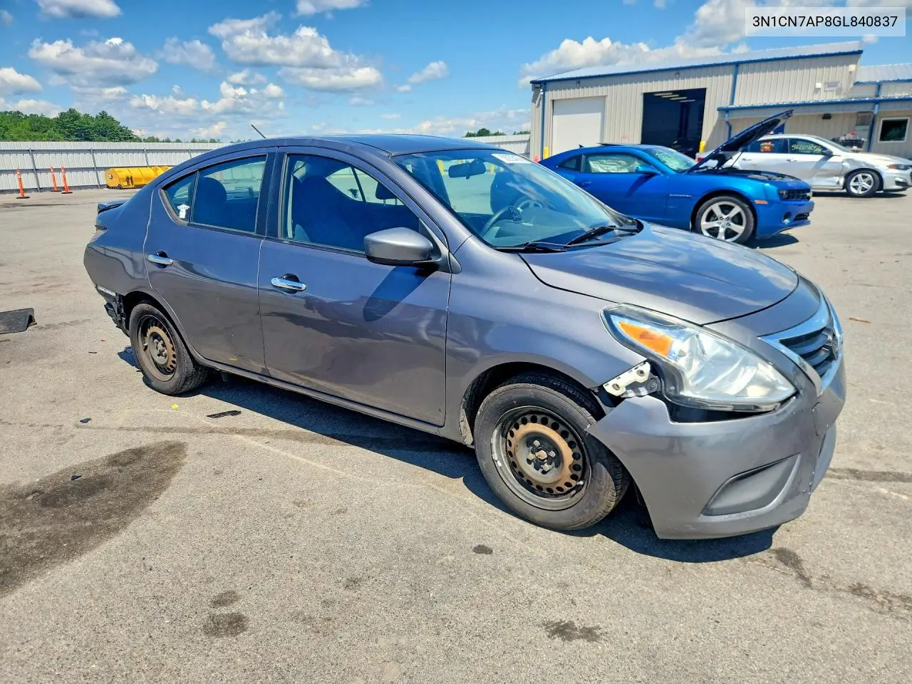 2016 Nissan Versa 1.6 Sv VIN: 3N1CN7AP8GL840837 Lot: 58255456