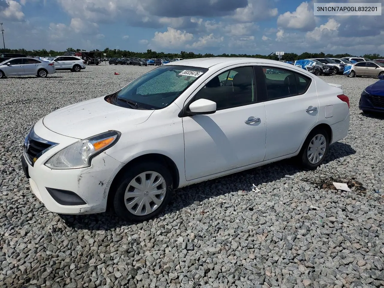 2016 Nissan Versa 1.6 Sv VIN: 3N1CN7AP0GL832201 Lot: 58326476