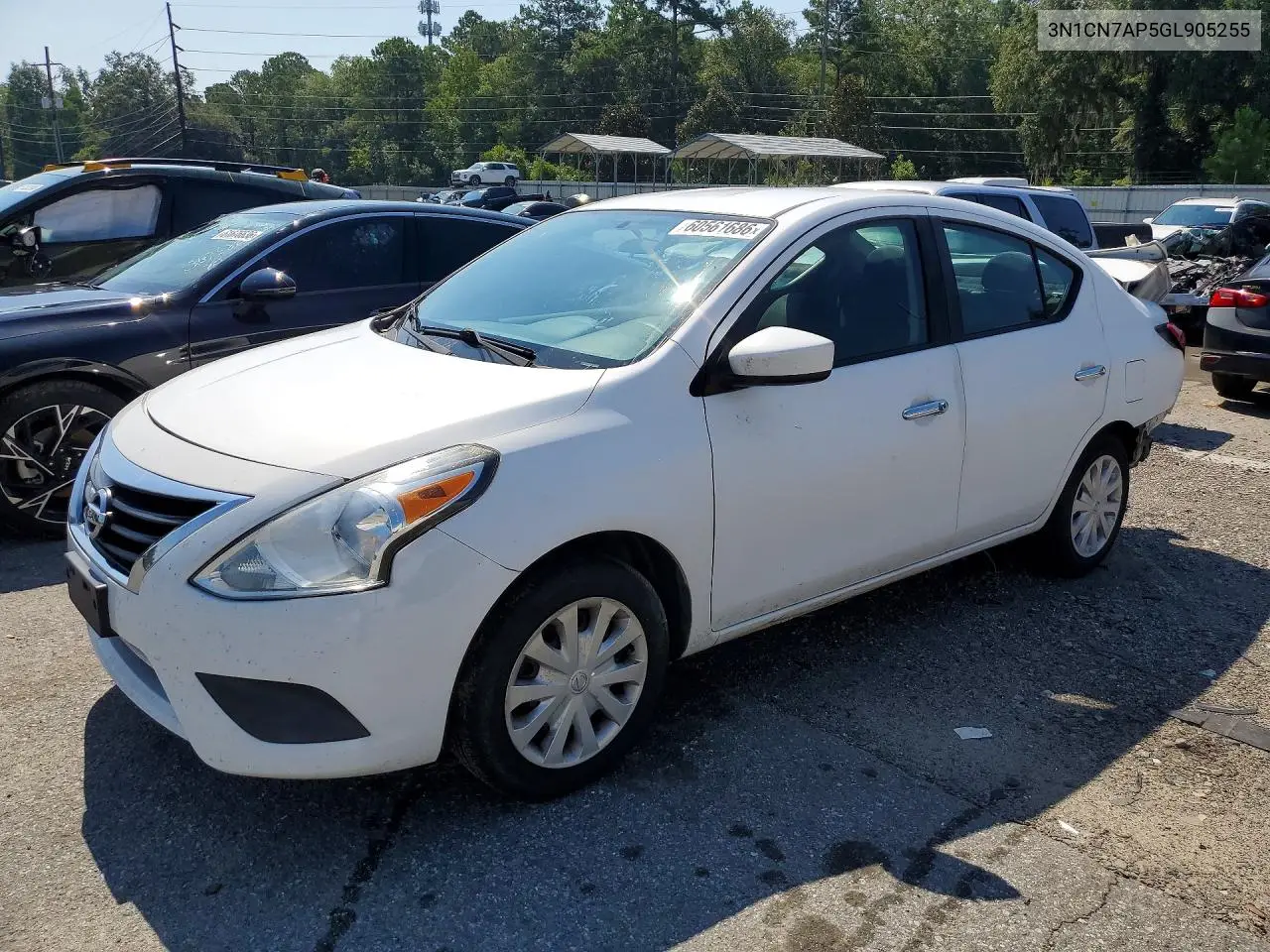 2016 Nissan Versa 1.6 Sv VIN: 3N1CN7AP5GL905255 Lot: 60561686