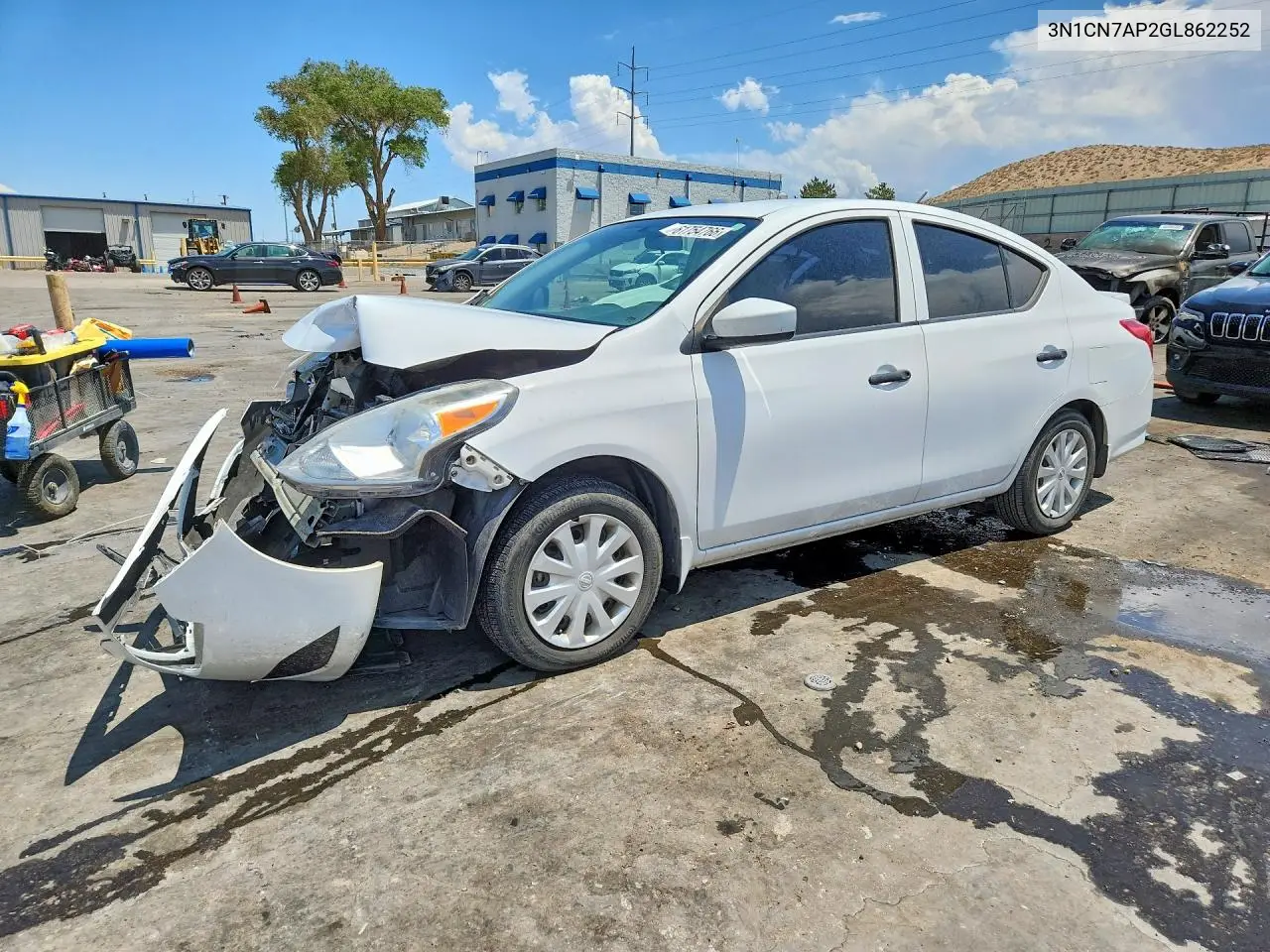 2016 Nissan Versa 1.6 S Plus VIN: 3N1CN7AP2GL862252 Lot: 61754766