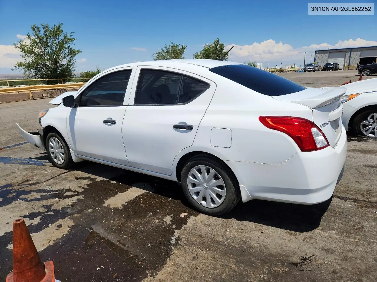 2016 Nissan Versa 1.6 S Plus VIN: 3N1CN7AP2GL862252 Lot: 61754766