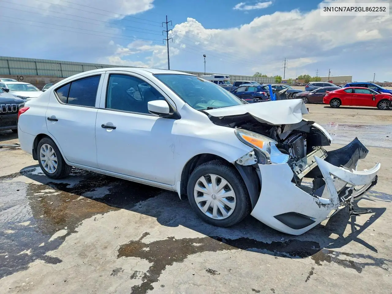 2016 Nissan Versa 1.6 S Plus VIN: 3N1CN7AP2GL862252 Lot: 61754766