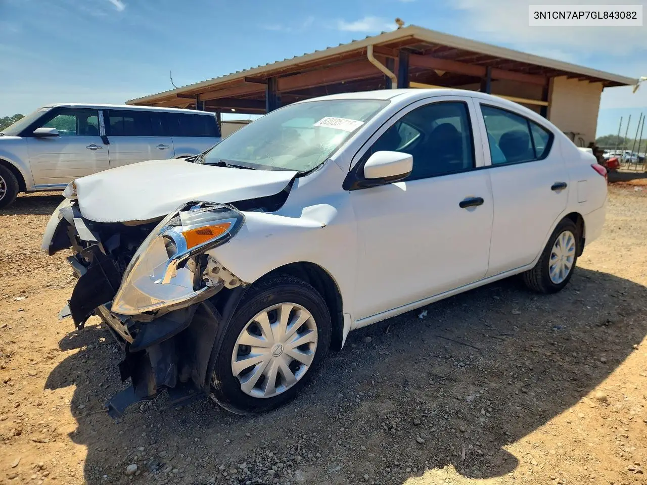 2016 Nissan Versa 1.6 S Plus VIN: 3N1CN7AP7GL843082 Lot: 62035716