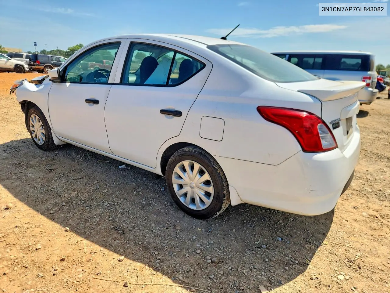 2016 Nissan Versa 1.6 S Plus VIN: 3N1CN7AP7GL843082 Lot: 62035716