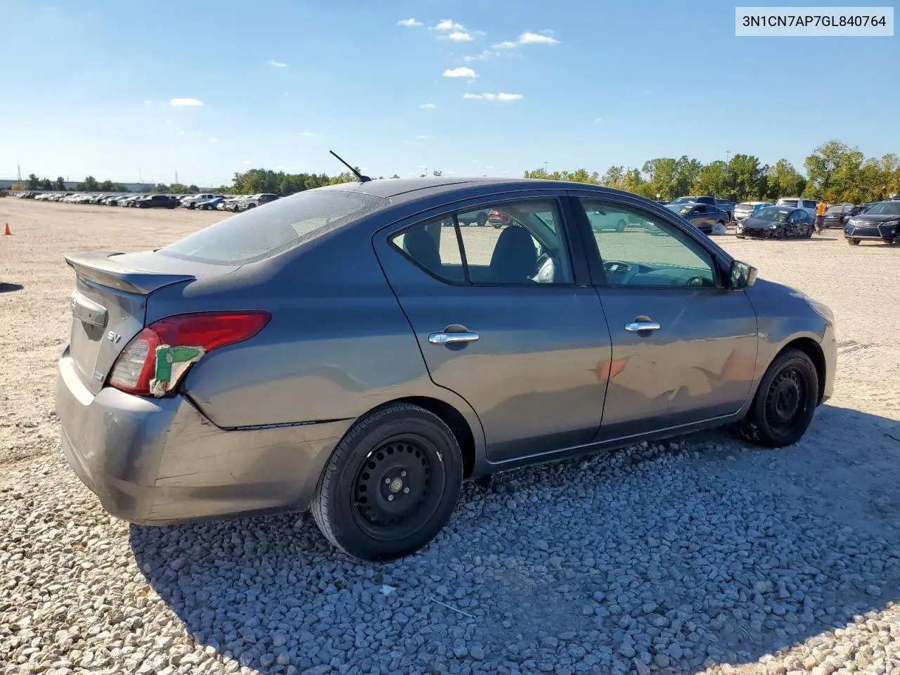 3N1CN7AP7GL840764 2016 Nissan Versa 1.6