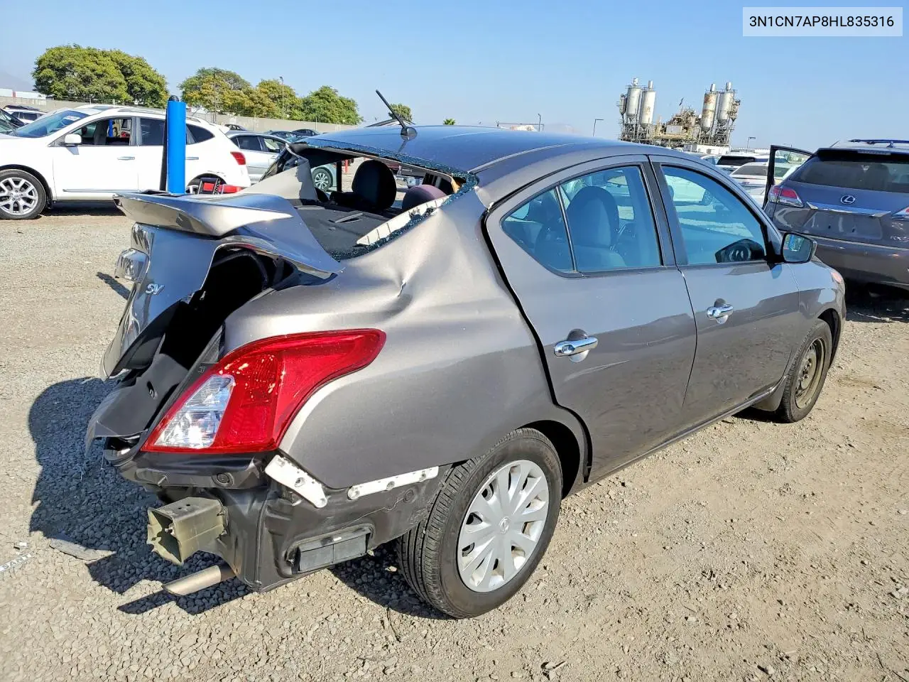 2017 Nissan Versa VIN: 3N1CN7AP8HL835316 Lot: 55940106