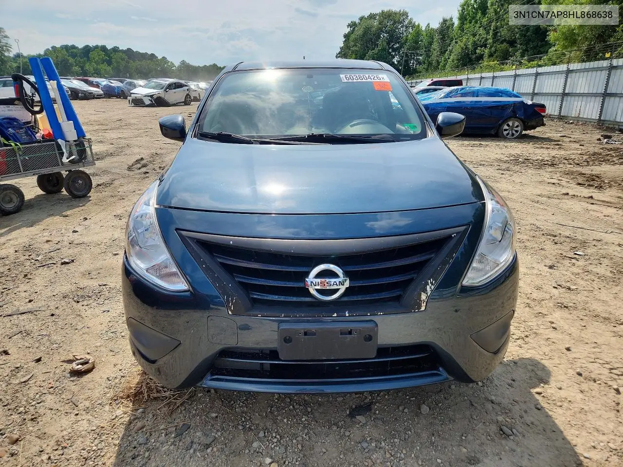 2017 Nissan Versa 1.6 S VIN: 3N1CN7AP8HL868638 Lot: 60380426