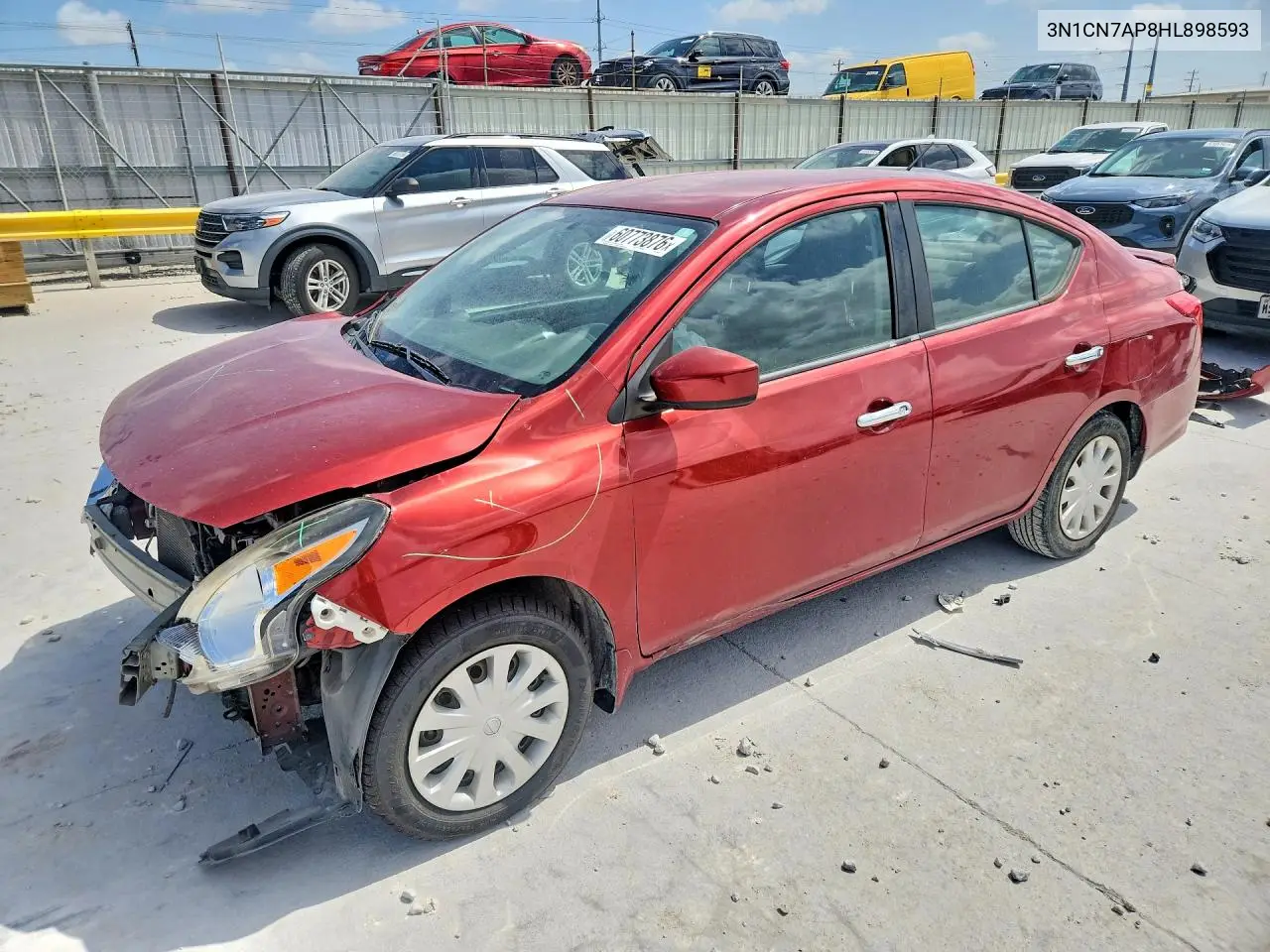 2017 Nissan Versa 1.6 Sv VIN: 3N1CN7AP8HL898593 Lot: 60773876