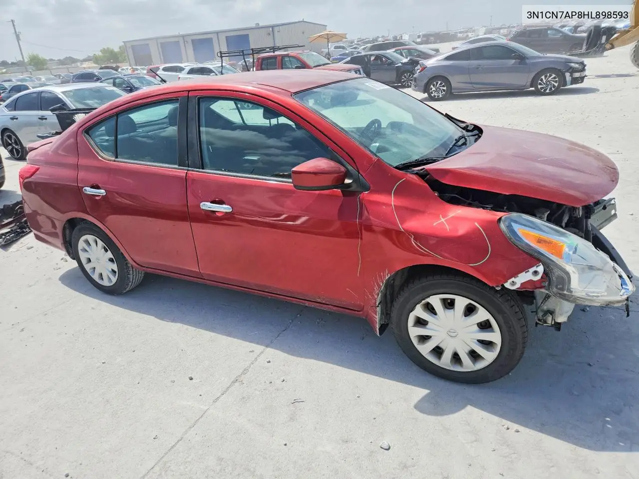 2017 Nissan Versa 1.6 Sv VIN: 3N1CN7AP8HL898593 Lot: 60773876