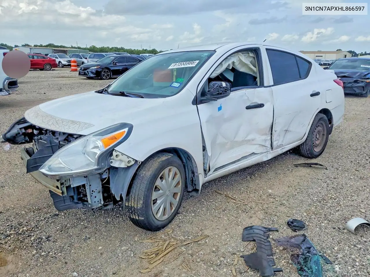 2017 Nissan Versa 1.6 S Plus VIN: 3N1CN7APXHL866597 Lot: 61555986