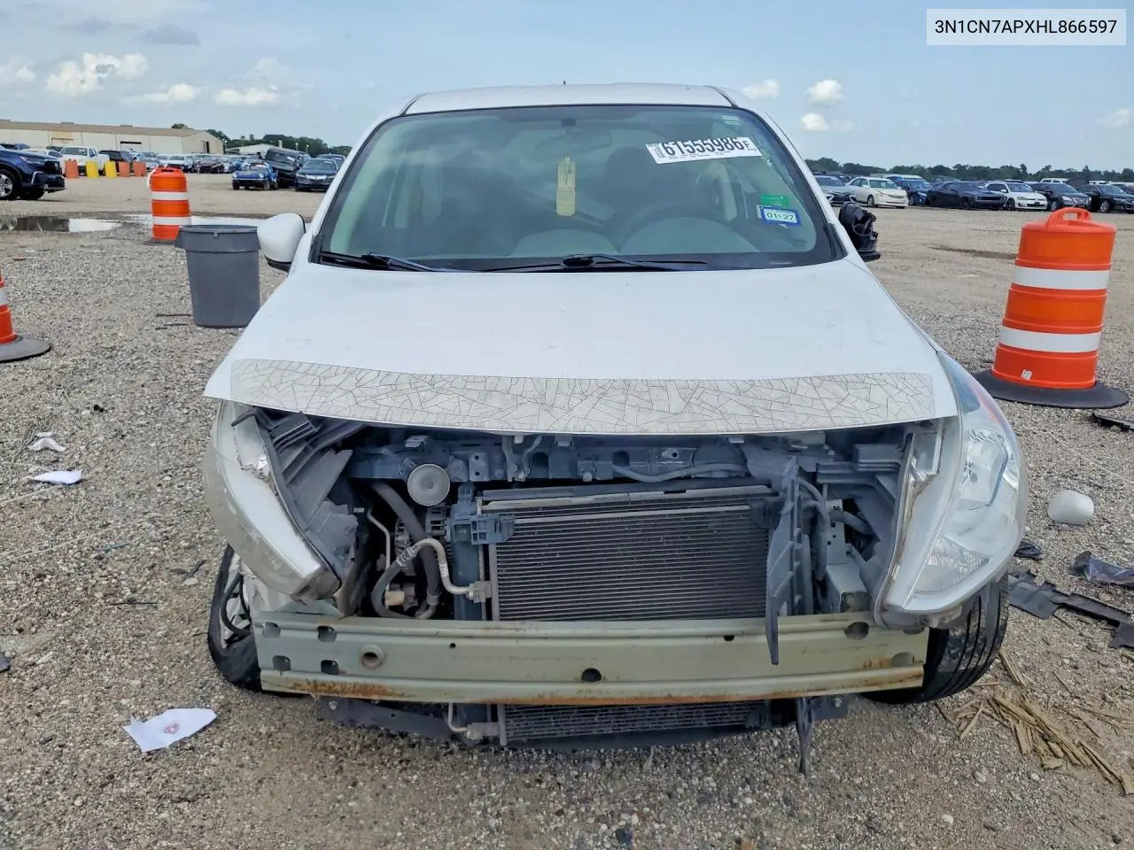 2017 Nissan Versa 1.6 S Plus VIN: 3N1CN7APXHL866597 Lot: 61555986