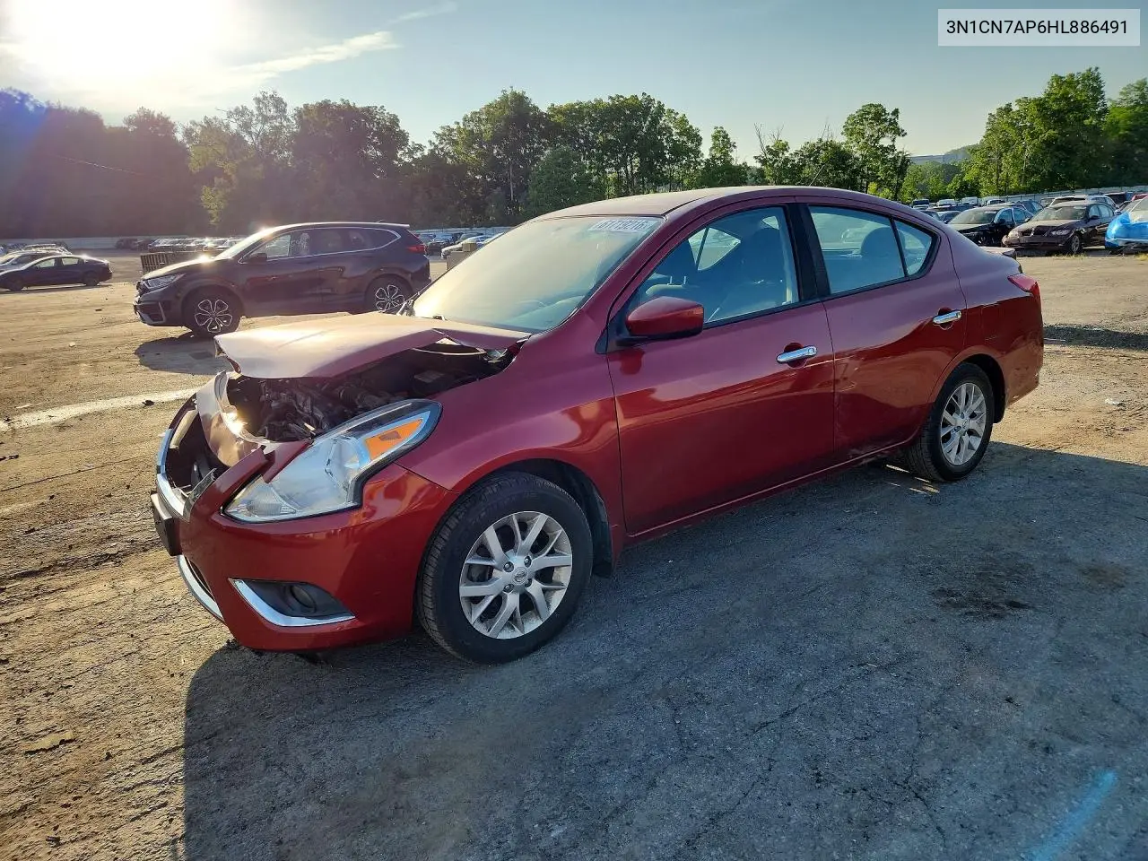 2017 Nissan Versa 1.6 S VIN: 3N1CN7AP6HL886491 Lot: 61719216