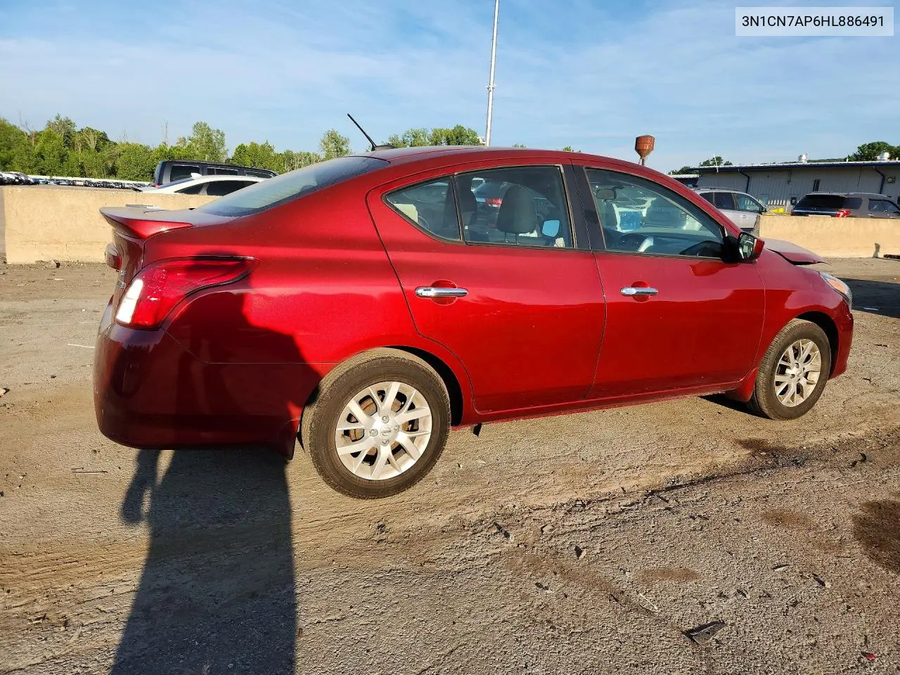 2017 Nissan Versa 1.6 S VIN: 3N1CN7AP6HL886491 Lot: 61719216