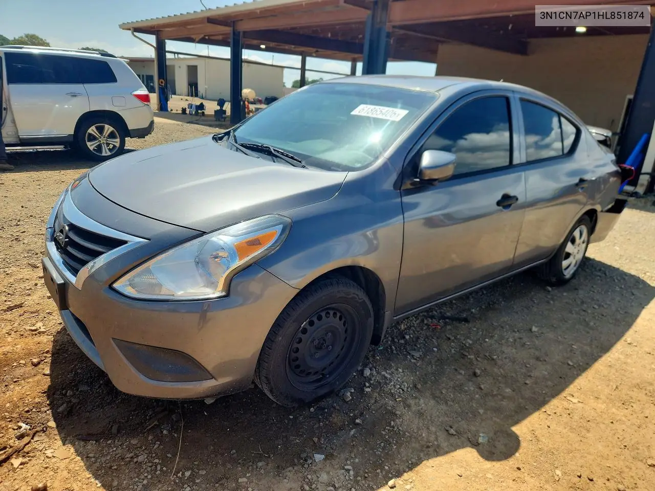2017 Nissan Versa 1.6 S Plus VIN: 3N1CN7AP1HL851874 Lot: 61865406