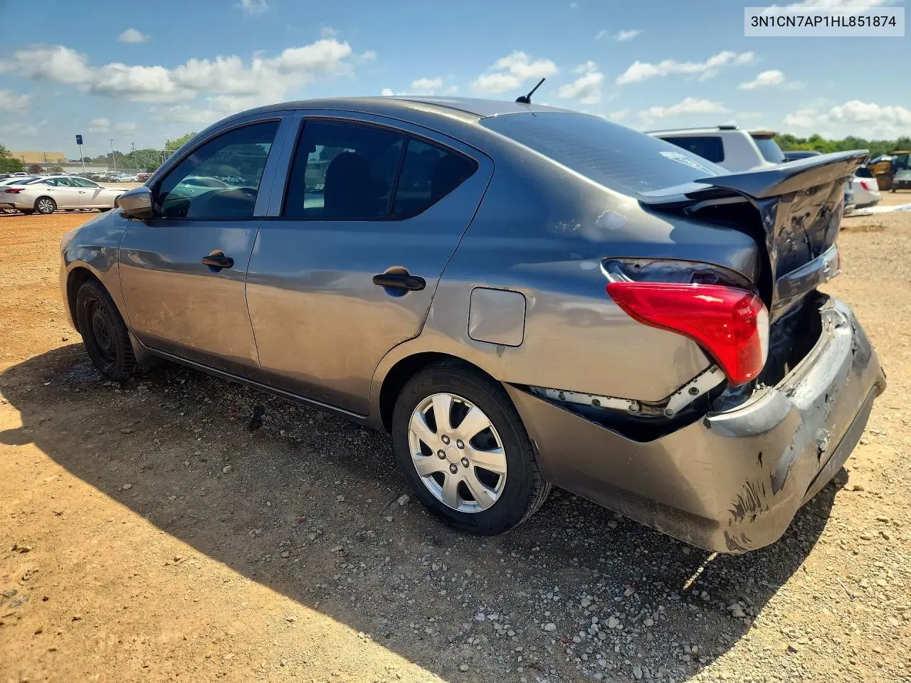 2017 Nissan Versa 1.6 S Plus VIN: 3N1CN7AP1HL851874 Lot: 61865406