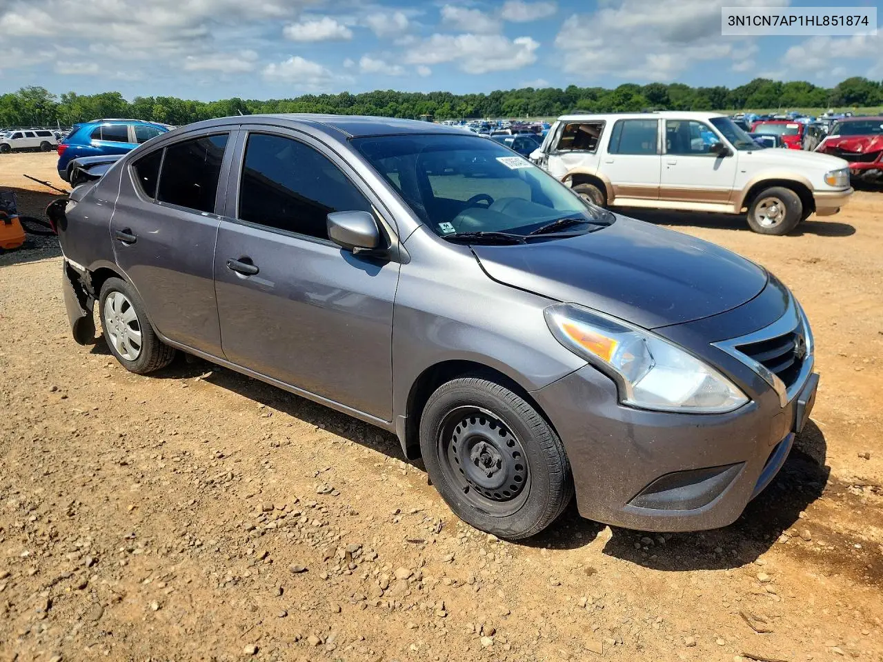 2017 Nissan Versa 1.6 S Plus VIN: 3N1CN7AP1HL851874 Lot: 61865406